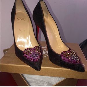 Christian Louboutin Coralita Crystal-Heart Pumps